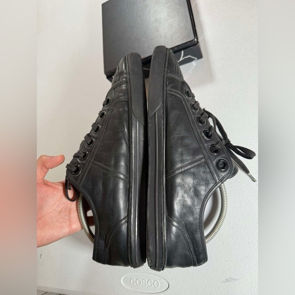 Used Louis Vuitton Men Eu 10 US 11 Black Damier Infini Sneakers Low Top 1123LV41 - Picture 10 of 14